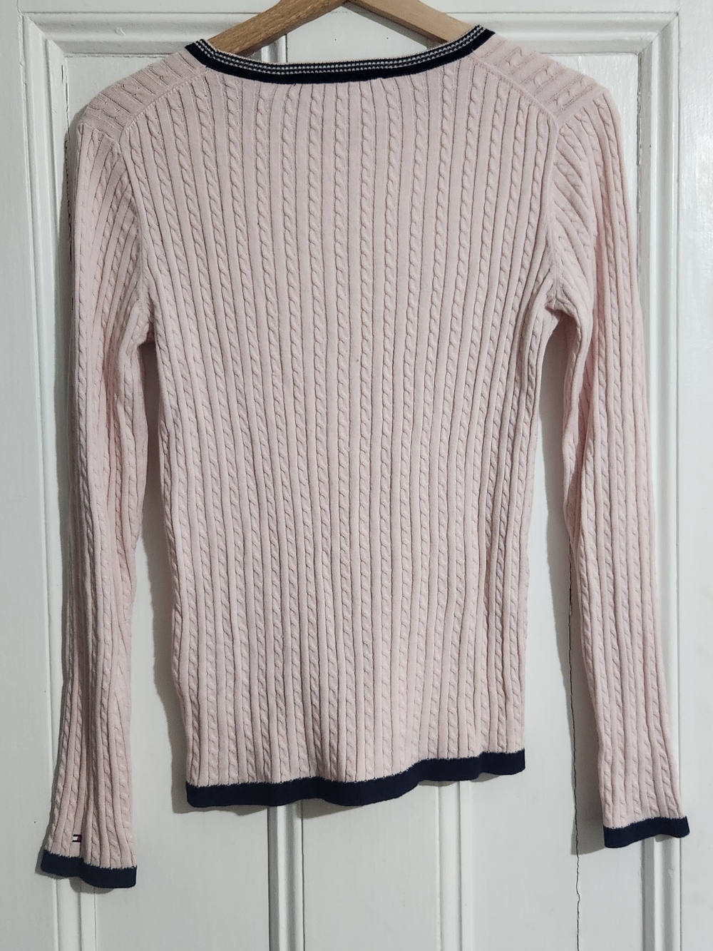 Tommy Hilfiger Pink Cable-Knit Long Sleeve Sweater - Picture 7 of 8